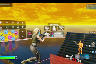 create a fortnite music 1v1 build fighting map using uefn
