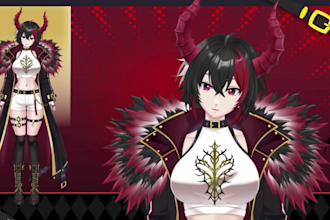 design and rig pro vtuber model live2d in anime style for vtube studio
