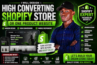 design a high converting shopify store or one product website