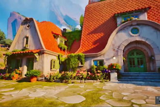low poly stylized game environment open world map ue5 unity level design 3dasset