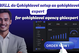 do gohighlevel setup as gohighlevel expert for gohighlevel agency ghlexpert