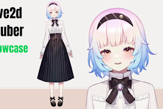 design live2d vtuber model and rigging vtuber commission vtuber 3d vtuber model