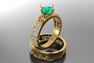 create custom 3d jewelry cad design using matrix and rhino