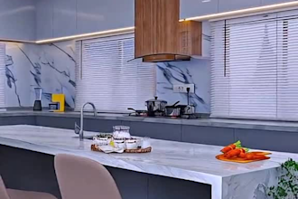 design 3d kitchen cabinet with realistic rendering