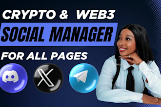 manage your crypto social media pages and monthly management
