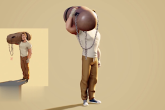 do 3d game animation, rigging, modelling,character design using maya and blender