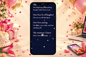 create a unique interactive birthday surprise website