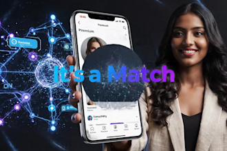develop ai dating app tinder, bumble and hinge style, flutter, full stack team
