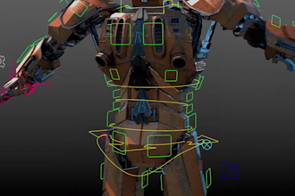 mechanical 3d rigging,robot ikfk,roblox r16 rig,animze facerig,maya,ue5,humanik