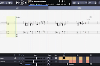transcribe parts or full songs of your choice to tabs