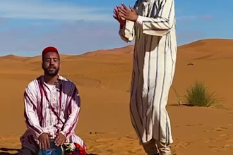 wish you happy sahara desert birthday video with a camel