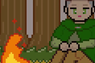 draw pixel art characters and game assets for indie games