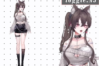 create live2d vtuber model, pngvtuber rigging for anime vtuber avatar