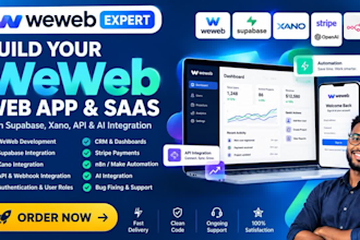 build weweb web app and saas with supabase, xano, API and ai integration