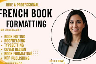 do french book formatting french book editing publish french book on amazon kdp