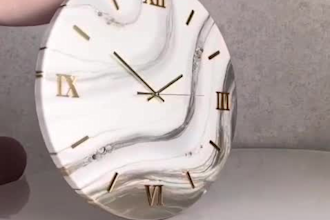 make a handmade custom resin wall clock for home decor
