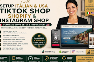 setup italian tiktok shop usa tiktok shop non resident instagram shopify store