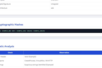 analyze malware files for malware and security threats