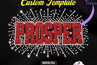 make professional custom rhinestone vector designs