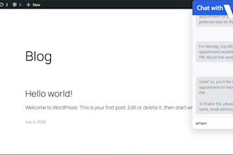 add an ai chatbot receptionist to your wordpress website