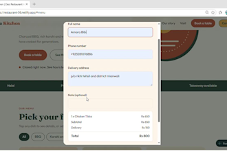 build a responsive restaurant website with online ordering
