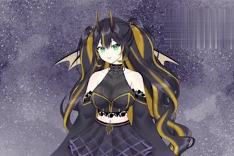 design and rig your cute anime live2d vtuber model for vtube studio