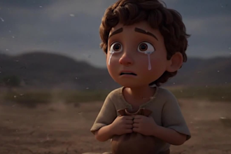 do cinematic 3d animated bible stories for kids learning videos in pixar style
