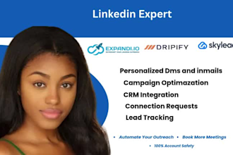 linkedin automation, outreach campaigns on dripify, expandi
