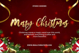 merry christmas, new year custom video for you