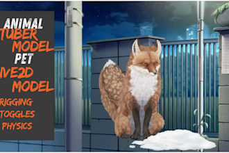 create custom pet vtuber model live2d vtuber animal pet avatar live2d rigging