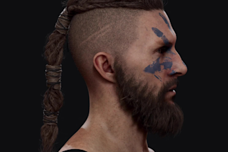 build realistic metahuman character, daz3d avatar, xgen hair, unreal engine, fur