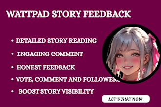 read comment interact on your wattpad story and ao3 story with feedback