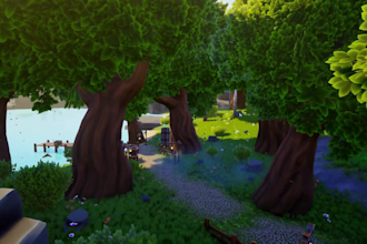 design stunning unity game environment, immersive levels, level design