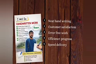 provide clean and professional handwriting work within 5 hours