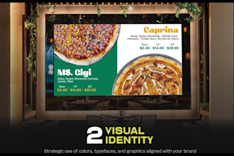 design digital menu, digital menu board or animated menu