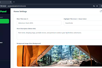 build a complete equipment rental website with an admin panel