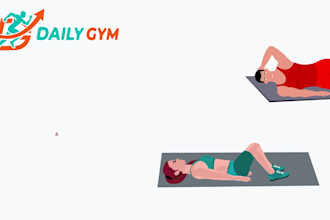create  fitness and exercises for yoga animations or illustration