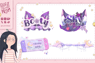 design and animate cute logo for vtuber and streamers