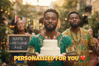 create a funny african birthday video