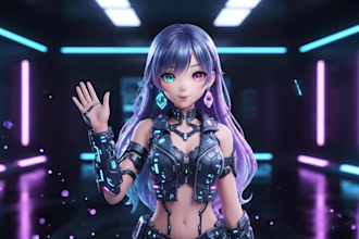 design rig pro vtuber character in live2d,3d,2d streaming avater vtuber model
