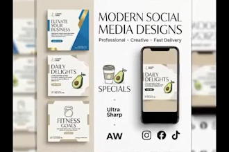 design high quality social media posts for business growth