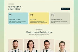 design medical, healthcare, doctor, clinic website on squarespace or HTML