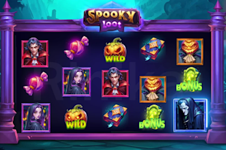 design stunning slots game ui graphic and animation