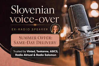 record a slovenian voice over for your project