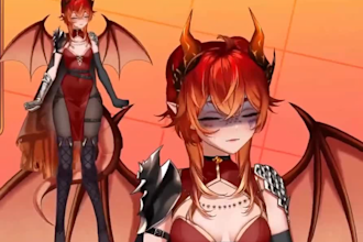 draw and rig live2d vtuber model, anime vtuber model vtuber rigging vtuber model