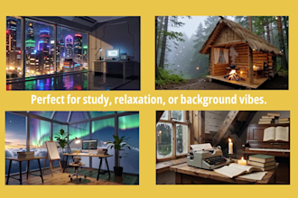 create aesthetic ai lofi ambience video for background