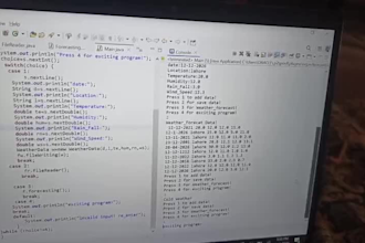 design an oop weather forecasting system with file handling