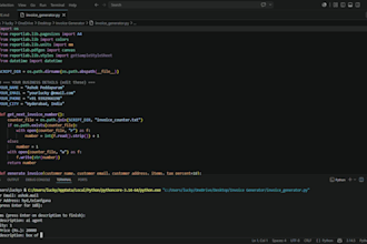 create a python invoice generator for your business