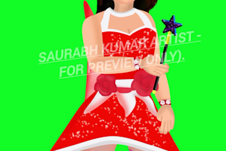 design 2d cartoon characters and background illustration
