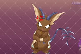 design and rig a custom animal vtuber or pet live2d model for streaming